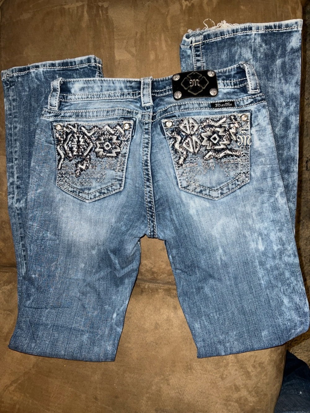 Miss Me Blue Embroidered Boot Cut Jeans
